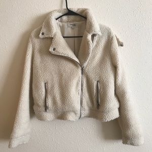 fuzzy moto jacket